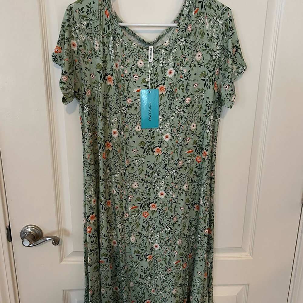 Green Floral Dress